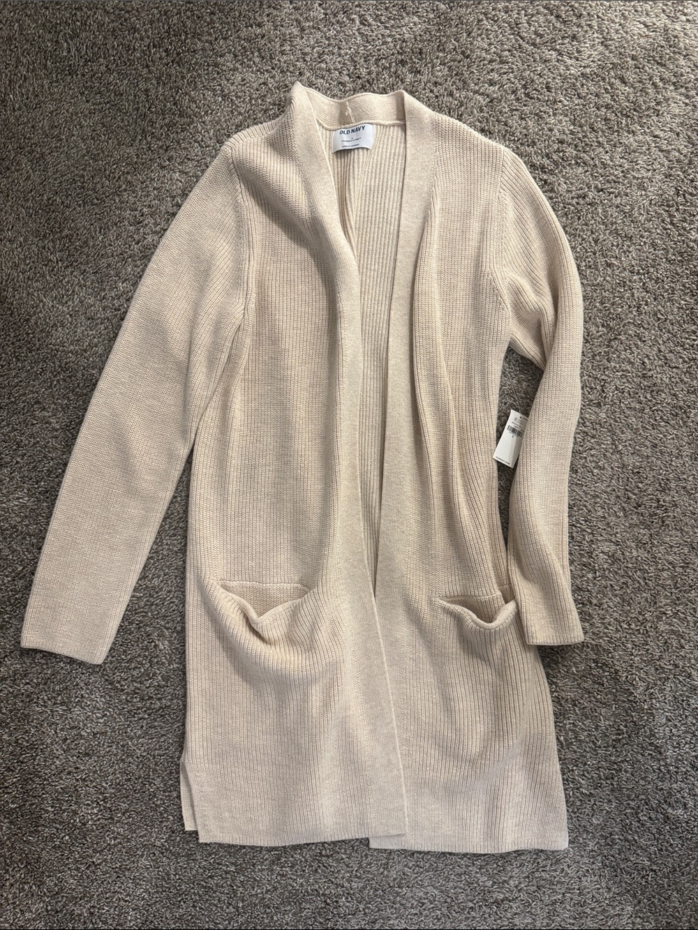 Old Navy Long Open-Front Cardigan - Cream